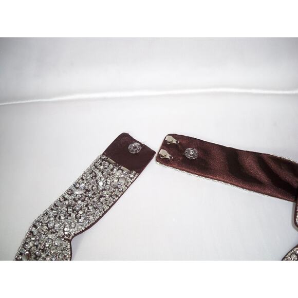 Brown beaded formal wear belt sash, wedding belt  prom dress sash dress belt - Picture 5 of 5